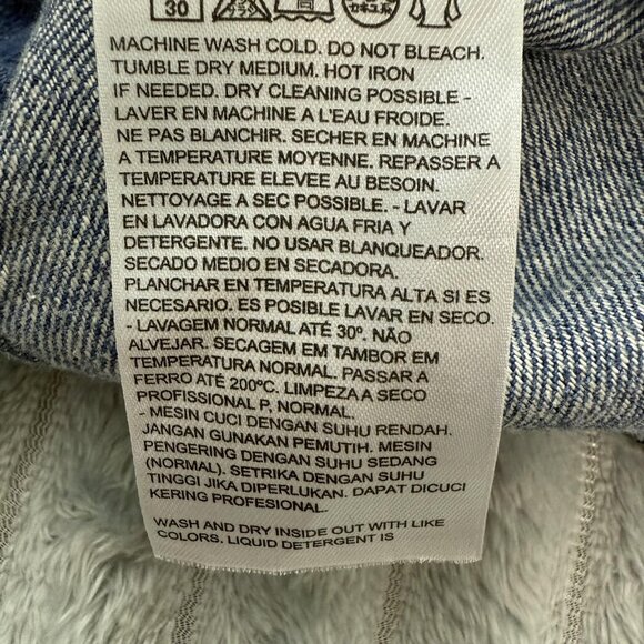 Levi's Vest Womens L Denim Button‎ Up Trucker Blue Western 100% Cotton Pockets - Picture 11 of 11